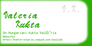 valeria kukta business card
